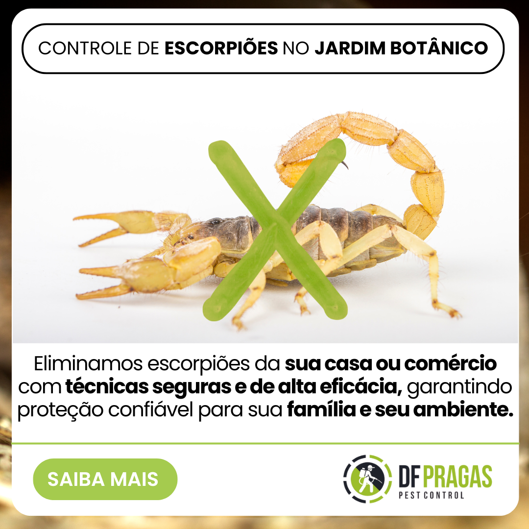 Controle de Escorpiões no jardim botânico