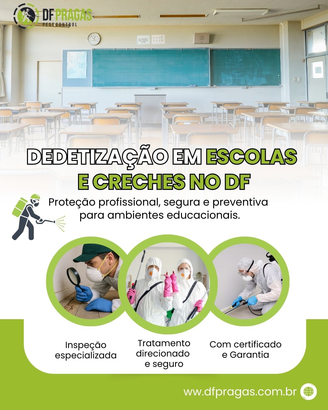 Dedetização em Escolas e Creches no Distrito Federal - DF PRAGAS